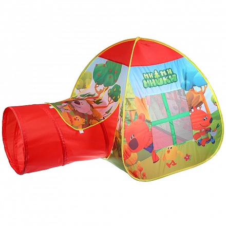 Палатка детская игровая Ми-Ми-Мишки с тоннелем 