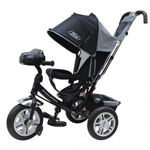 Трехколесный велосипед - Ford Explorer, колеса 12" и 10", черный, свет и звук (950MF-N1210-BLACKsim)