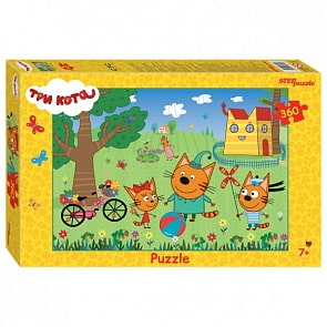 Пазл Три Кота, 360 деталей (Степ пазлы, 96091)