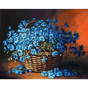 Раскраски по номерам - Васильки 50 х 40 см (Белоснежка, 013-AB)