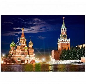 Пазлы Castorland – Красная площадь ночью. Москва, 1000 элементов (Castorland, C-101788)