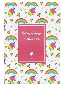 Планнер с дизайном Единорог Радужный, формат А5, красный (МихиМихи, MM06665)