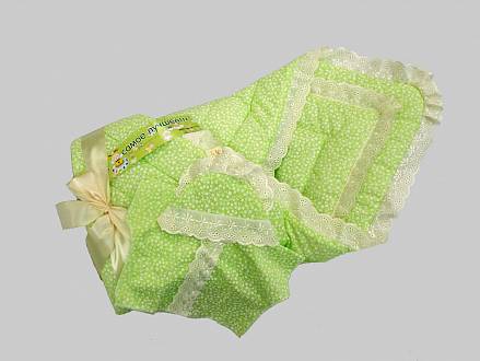 Одеяло на выписку - Фунтик, 4 предмета, зеленое 