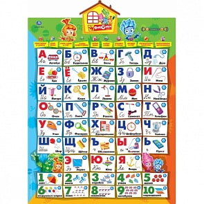 Говорящий плакат Фиксики – Азбука, 10 обучающих программ (Умка, HX0251-R5sim)