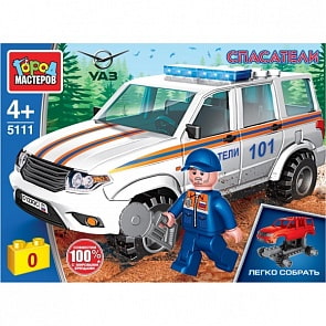 Конструктор УАЗ Patriot спасателей 45 деталей (Город мастеров, SB-5111)