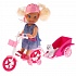 Кукла - Машенька 12 см, в наборе велосипед с прицепом, питомец  - миниатюра №1