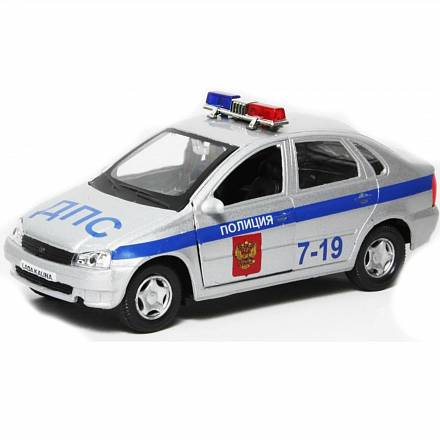 Машинка металлическая Lada Kalina, полиция 1:34 