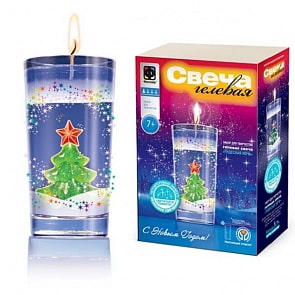 Свеча с блестками гелевая - Сияющее чудо (Фантазер, 406071ФН)