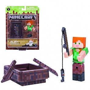 Фигурка из серии Minecraft - Alex with Boat, 8 см. (Jazwares, TM16491)