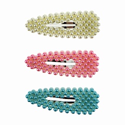 Набор заколок клик-клак Lukky Fashion - Жемчужинки 3 штуки, 3 цвета (Lukky, Т19584) - миниатюра
