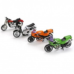 Мотоцикл металлический Спорт, 9 см, несколько видов (Технопарк, 1616120-R) (ассортимент)