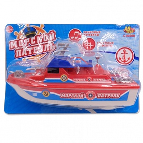 Катер Морской патруль, электромеханический, со световыми и звуковыми эффектами (ABtoys, C-00208(WB-A5983)