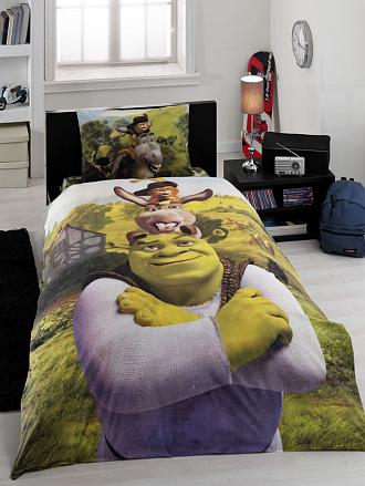 Комплект постельного белья, 1,5 спальное - Shrek 3 in 1 