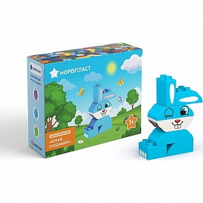 Конструктор «Играй, Создавай – Заяц, 7 деталей (Нордпласт, Н-480618)