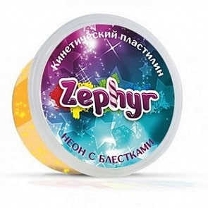 Кинетический пластилин Zephyr неоновый-оранжевый, 0,15 кг. (Zephyr, 00-00000864)