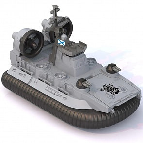 Катер-амфибия на воздушной подушке Кайман, размер 35 х 22 х 20,5 см. (Нордпласт, Н-254)