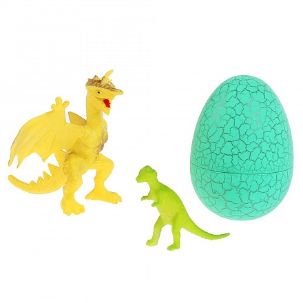 Игровой набор Рассказы о животных - Желтый дракон с яйцом, 10 см 