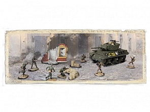 Диорама – танк М10 с набором солдат 1944 год, США, 1:72 (Unimax,  85078_md)