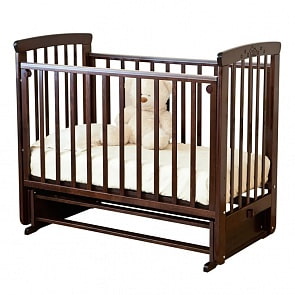 Кровать детская Красная Звезда С 702 Марина, резьба №15, шоколад (Красная Звезда, КЗ-С 702_шоколад)