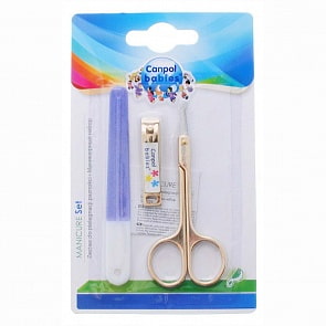 Маникюрный набор: ножницы, щипчики, пилочка, фиолетовый (Canpol babies, 250930610)