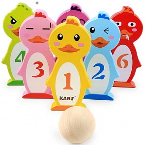 Боулинг – Утята, 6 фигурок  и шар (Наша Игрушка, zxl20170804-6)