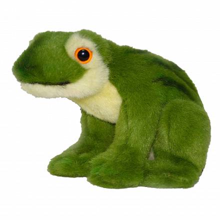 Мягкая игрушка - Зеленая лягушка, 16 см. 