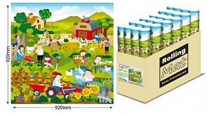 Коврик в рулоне - Сельская жизнь, 92 х 92 х 0,3 см. 3006R (ЯиГрушка, 59836)