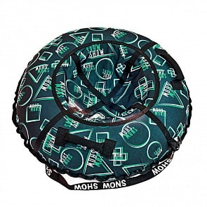 Тюбинг ™RT - Геометрия зеленый узор, диаметр 118 см (RT, 6892rt)