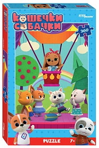 Пазлы – Кошечки и собачки, 360 деталей (Step Puzzle, 96107)
