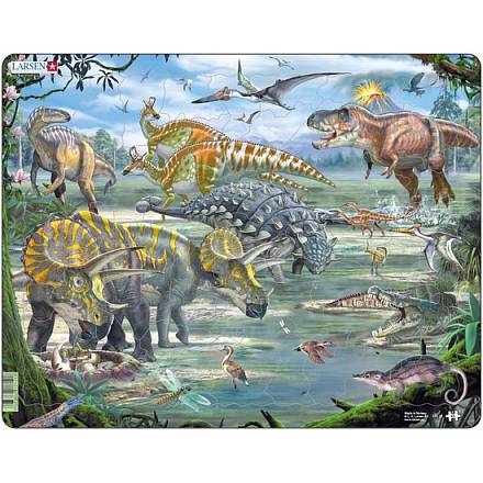 Пазл – Динозавры, 65 деталей 