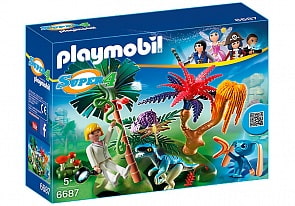 Игровой набор из серии Супер 4 - Затерянный остров с Алиен и Хищником (Playmobil, 6687pm)