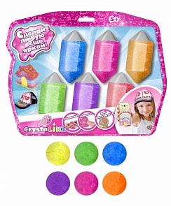 Набор для творчества Crystalike, 6 баночек (1Toy, Т10851)