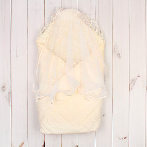 Конверт-одеяло на выписку летний, сатин-жаккард, молочный (Золотой Гусь, 20023/2-z)