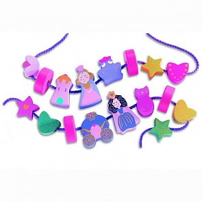 Шнуровка-бусы - Принцессы (Djeco, 06163k)