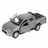 Машина пикап Mitsubishi Pickup L200 13 см матовый серый двери и багажник открываются металлическая  - миниатюра №2