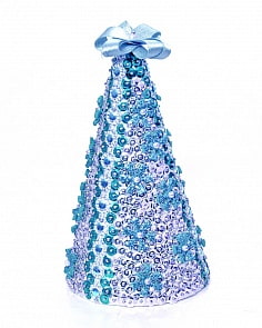 Набор для творчества - Елка новогодняя из пайеток, голубая (Волшебная мастерская, ШП-20)