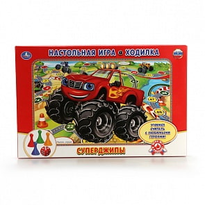 Настольная игра-ходилка – Суперджипы (Умка, 4690590110249sim)