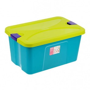 Ящик для игрушек – Секрет, бирюзовый (Idea, М 2597_бирюзовый)