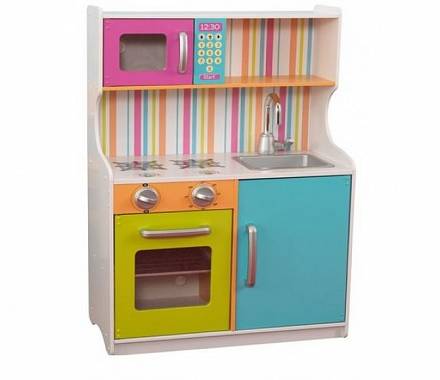 Деревянная игровая кухня для девочек Делюкс Мини Bright Toddler Kitchen 