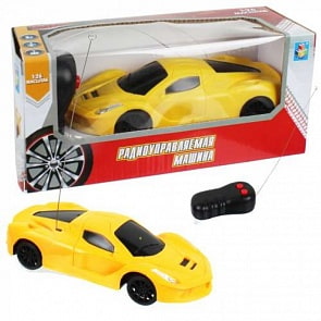 Машина на радиоуправлении Спортавто, масштаб 1:26, 27 МГц, желтая (1Toy, Т13825)