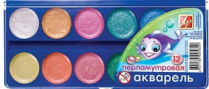 Акварель перламутровая 12 цветов, без кисти (Луч, 16С1105-08)