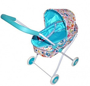 Игрушечная коляска-люлька с корзиной – Фантазия, голубая (Mary Poppins, 67316)