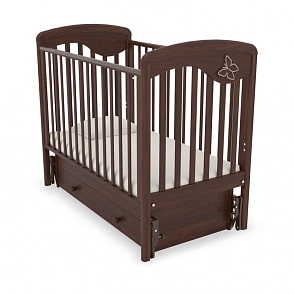 Кровать детская Гандылян К-2002-24м Джулия Бабочка маятник универсальный, орех (Gandylyan, GAN-К-2002-24м_орех)