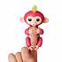 Интерактивная ручная обезьянка Fingerlings WowWee – Белла, розовая, 12 см  - миниатюра №1