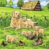 Пазл - Котята и щенки, 3 пазла по 49 деталей  - миниатюра №1