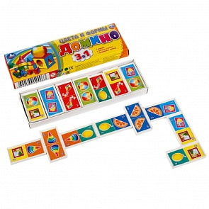 Домино 3 в 1 – Цвета и формы (Умка, 4690590124963sim)
