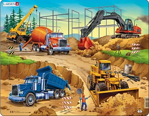 Пазл – Стройка, 30 деталей (Larsen, US1)