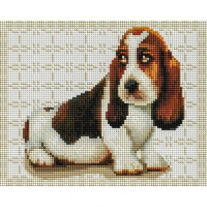 Мозаика алмазная Бассет-хаунд, 20 х 25 см (Белоснежка, 420-ST-PS)