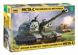 Модель сборная - Российская самоходная 152-мм артиллерийская установка Мста-С (Звезда, 3630з) - миниатюра