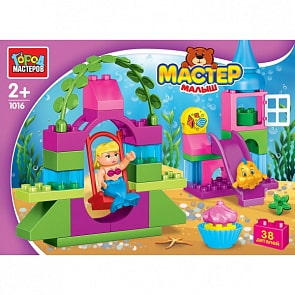 Конструктор - Большие кубики: Русалочка, 38 деталей (Город мастеров, LL-1016-Rsim)